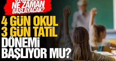 Türkiye’de okullar 4 gün mü olacak? Milli Eğitim Bakanlığı ilkokul, ortaokul ve lise okullar 4 güne mi düşüyor, ne zaman gerçekleşecek?
