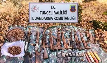 Tunceli’de, PKK’lı teröristlerin mühimmatları ele geçirildi