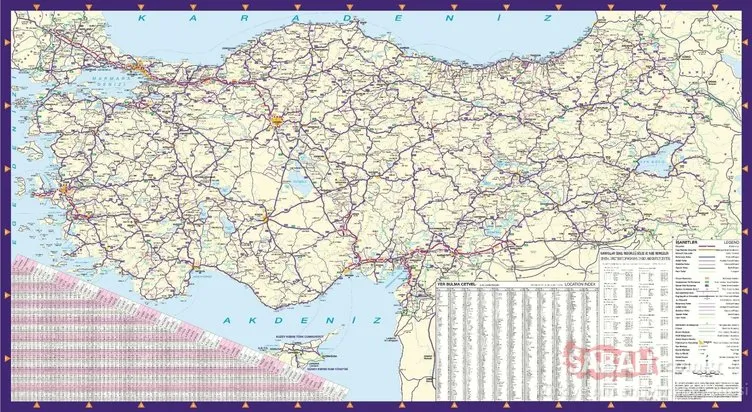 Karayolları Haritası - Türkiye Karayolları Haritası İle Şehirlerarası Mesafe, Yol ve Güzergah Hesaplama