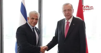 Cumhurbaşkanı Erdoğan, İsrail Başbakanı Lapid ile bir araya geldi | Video