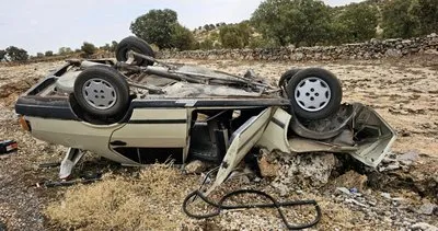 Nusaybin’de köpeğe çarpmamak için direksiyonu kırınca otomobil takla attı: 2 yaralı #mardin