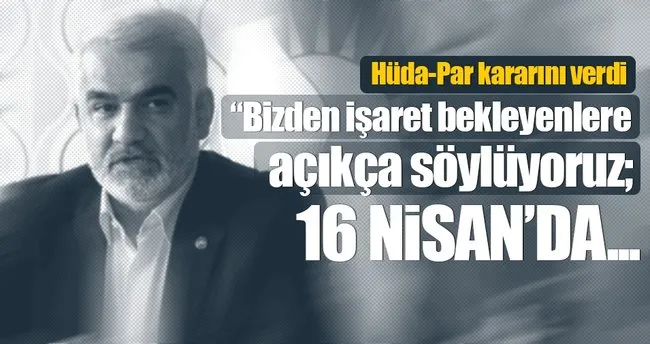 HÜDA PAR Genel Başkanı Yapıcıoğlu: EVET diyoruz