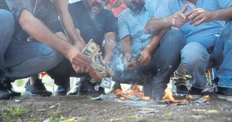 Adanalı vatandaşlar temsili dolar yaktı