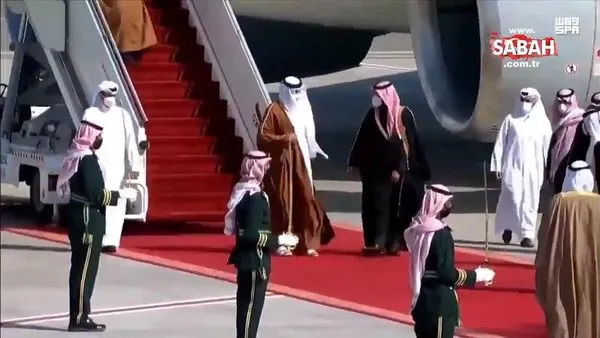 Körfez'de tarihi kucaklaşma! Katar Emiri'nin uçağı Suudi Arabistan'a indi | Video