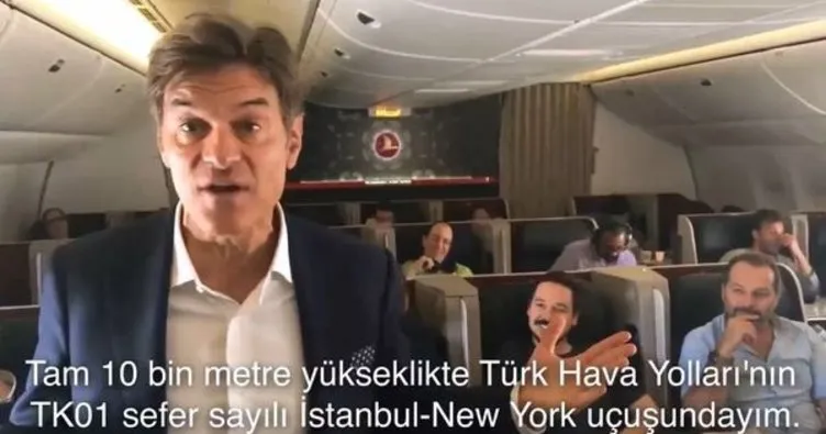 Dr. Mehmet Öz THY’nin uçağında canlı yayın yaptı
