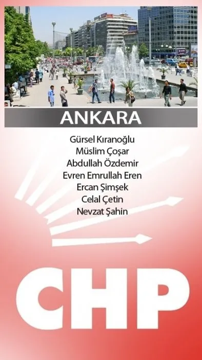 İşte CHP’nin aday listesi