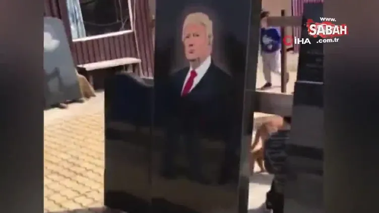 Rus mezarcı Trump'a mezar taşı yaptı