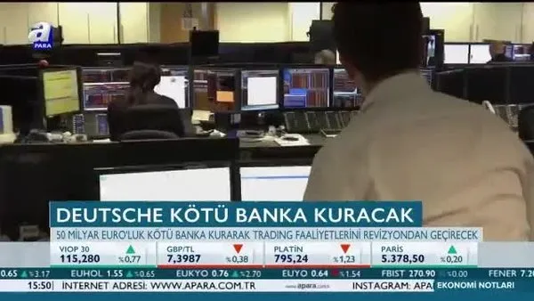 Deutsche Bank kötü banka kuracak