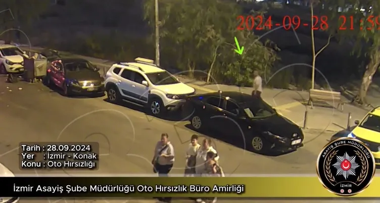 İzmir’de inanılmaz olay: Çay kaşığı ile otomobil çaldı!