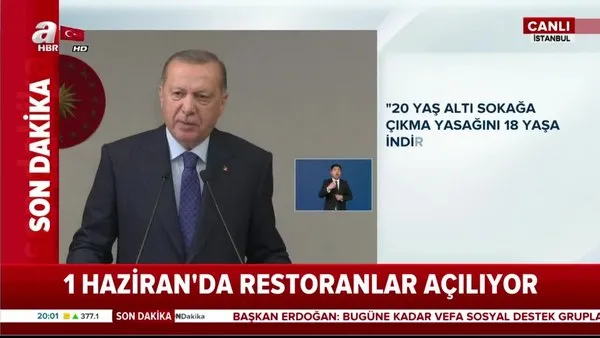 Başkan Erdoğan normalleşme adımlarını sıraladı. 1 Haziran'dan itibaren başlıyor...  | Video