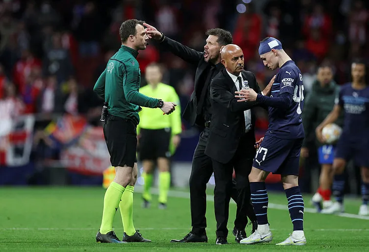 Son dakika: Atletico Madrid - Manchester City maçında ortalık savaş alanına döndü! Dünya yıldızları birbirine girdi, kartlar havada uçuştu…