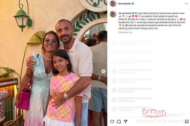 Ünlü şarkıcı Demet Akalın’dan teşekkür! Canim kızım her şey senin için
