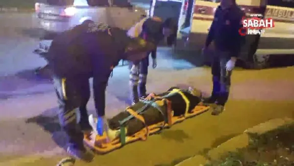 Polis aracıyla çarpışan motosiklet sürücüsü yaralandı | Video