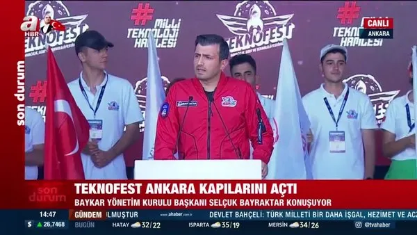 Ankara’da TEKNOFEST heyecanı... Selçuk Bayraktar'tan önemli açıklamalar | Video