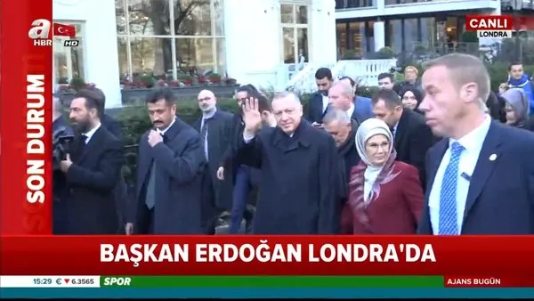 Cumhurbaşkanı Erdoğan'a Londra'da sevgi seli
