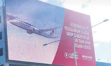 Avustralya’da THY heyecanı billboardlara Türkçe yansıdı