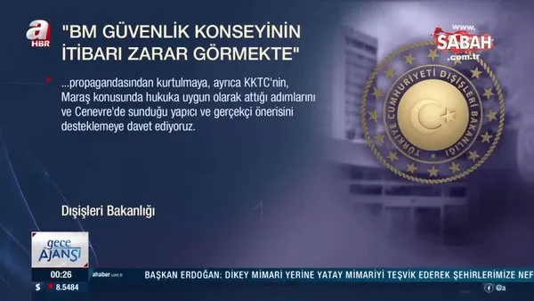 Türkiye'den ve KKTC'den BMGK'ya Maraş açılımı tepkisi! | Video