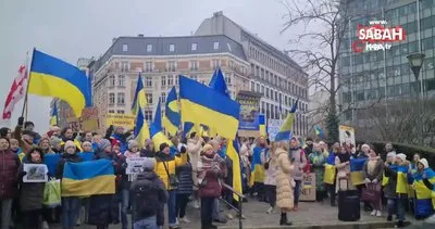 Ukraynalılardan Brüksel’de tank protestosu | Video