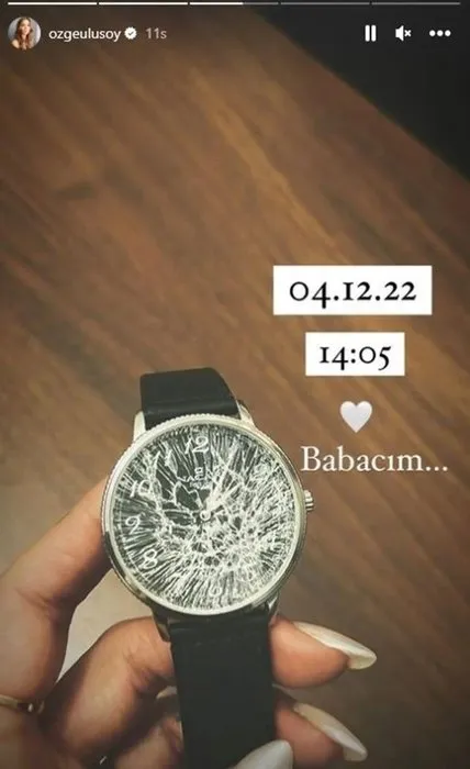 Babasını trafik kazasında kaybeden Özge Ulusoy’dan yürek burkan saat paylaşımı! “14.05 babacığım…”