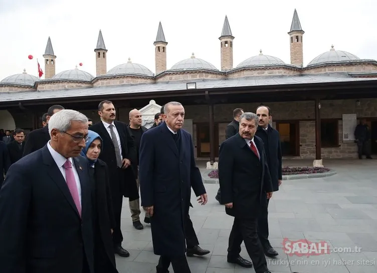 Cumhurbaşkanı Erdoğan Mevlana Türbesi’ni ziyaret etti