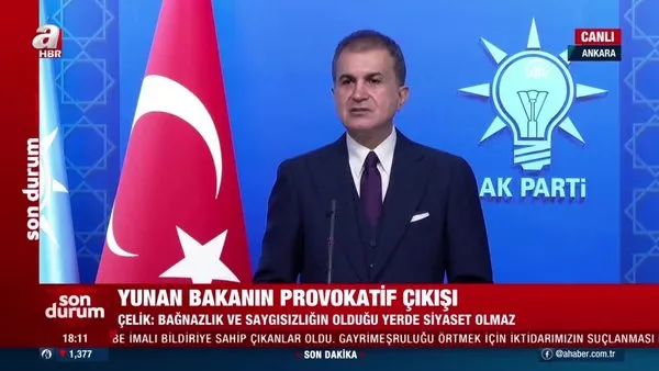 SON DAKİKA HABERİ: AK Parti Sözcüsü Ömer Çelik, Dendias'ın skandal sözlerine tepki gösterdi | Video