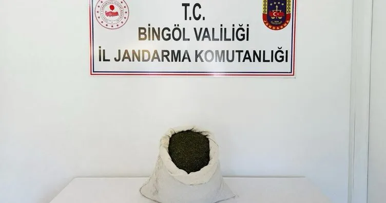 Bingöl’de 7 kilogram 976 gram esrar ele geçirildi