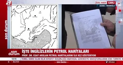 Adana’da petrol rezervi artıyor mu? Canlı yayında tek tek gösterdi: İşte İngilizlerin petrol haritaları... | Video