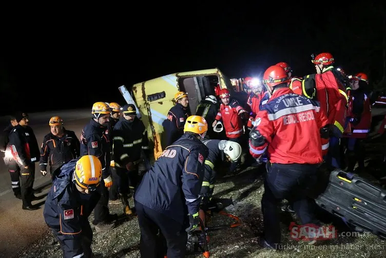 Otobüs kazası ihbarına giden ekipler şok oldu