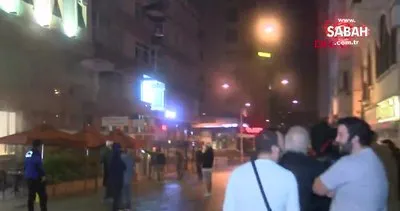 İstanbul Taksim’de çıkan yangında turistler ne sosyal mesafeye uydu ne de maske taktı