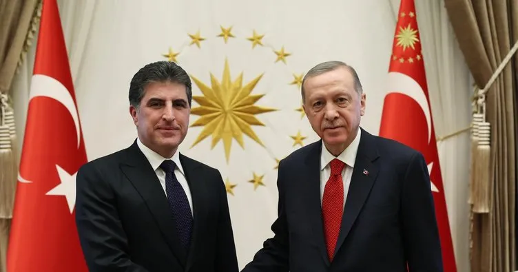 Başkan Erdoğan, IKBY Başkanı Barzani’yi kabul etti