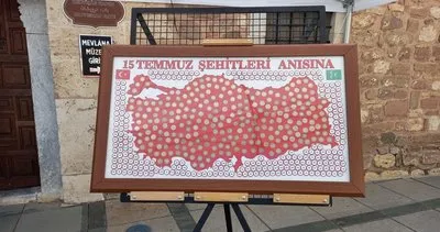 En anlamlı koleksiyon! 15 Temmuz için basılan paraları toplayıp, şehitler anısına Türkiye haritası oluşturdu #konya