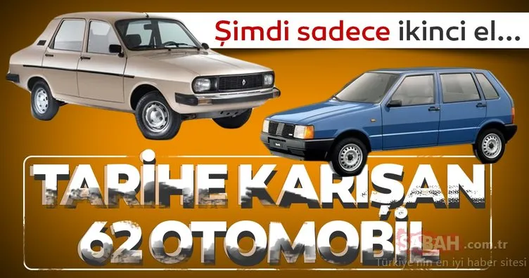 Tarihe karışan 62 otomobil