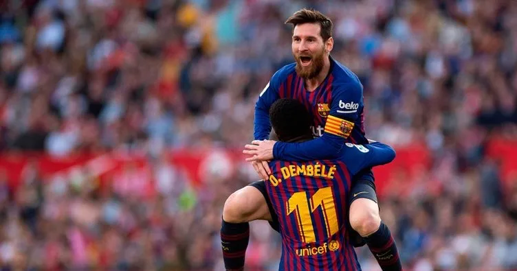 Barcelona’ya Sevilla’da galibiyeti Messi getirdi