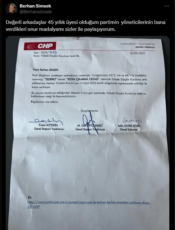 son-dakika-cumhuriyet-halk-partisinde-tasfiye-operasyonu-disipline-sevk-edilen-berhan-simsek-sert-cikti-partiy-1758630349453.jpg SON DAKİKA... Cumhuriyet Halk Partisi'nde tasfiye operasyonu! Disipline sevk edilen Berhan Şimşek sert çıktı: Partiyi adliyeye biz mi düşürdük!