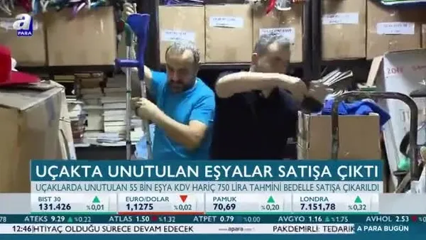 Uçakta unutulan eşyalar satışa çıktı