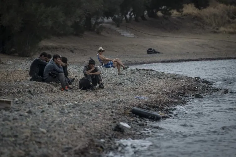 Sığınmacılar sahile böyle akın etti