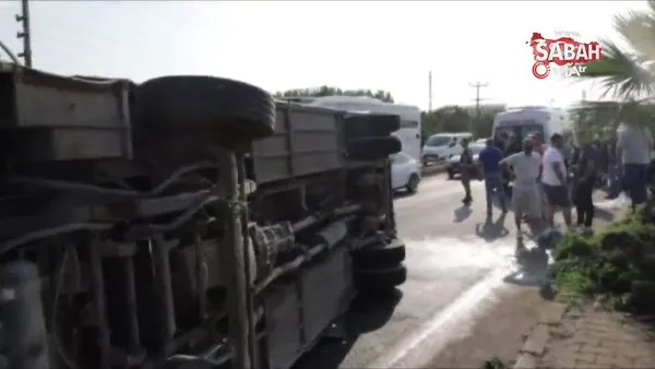 Turgutlu'da işçi servisi devrildi: 20 işçi yaralandı | Video