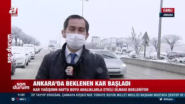 Son dakika: Ankara'da beklenen kar yağışı başladı! Kar yağışı ne kadar sürecek? | Video
