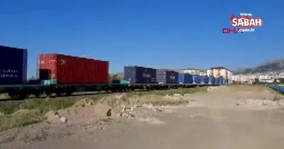Çin’den yola çıkan bin 56 metrelik yük treni Kocaeli’ne ulaştı | Video
