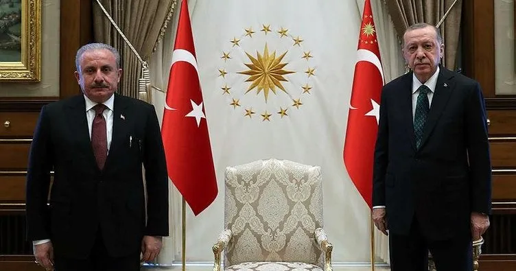 Başkan Erdoğan, TBMM Başkanı Şentop ile görüştü