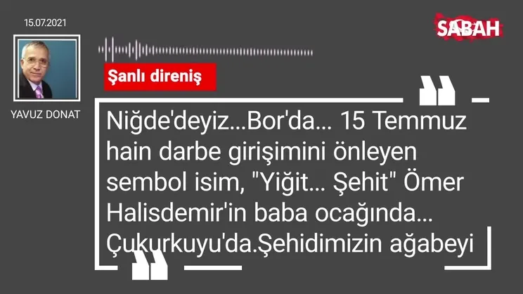 Yavuz Donat | Şanlı direniş