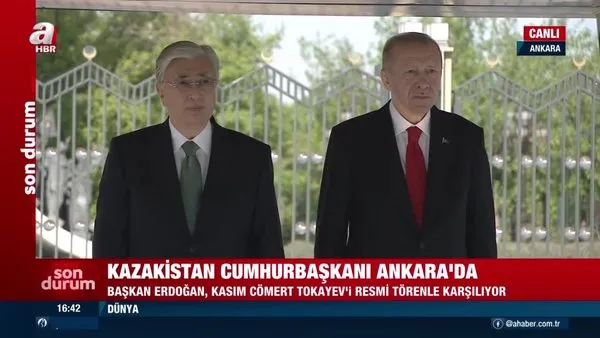 Son Dakika: Kazakistan Cumhurbaşkanı Ankara'da! Başkan Erdoğan resmi törenle karşıladı | Video