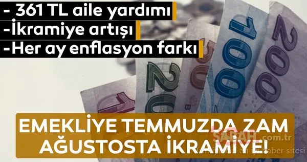 Emekliye Temmuz'da enflasyon zammı, Ağustos'ta ikramiye! Emekli maaşları ne kadar olacak?