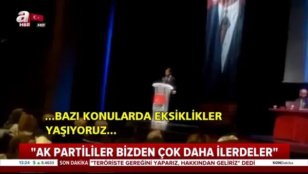 CHP'li aday, konuşmasında  AK Parti'nin çalışmalarını övünce kürsüden indirildi
