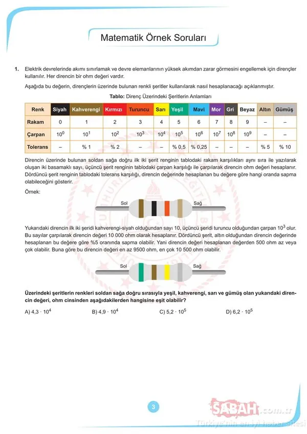 LGS örnek sorular 2020 yayınlandı! Ekim ayı LGS sözel ve sayısal örnek soru kitapçığı burada!
