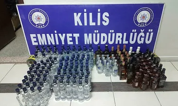 173 kaçak içki ele geçirildi