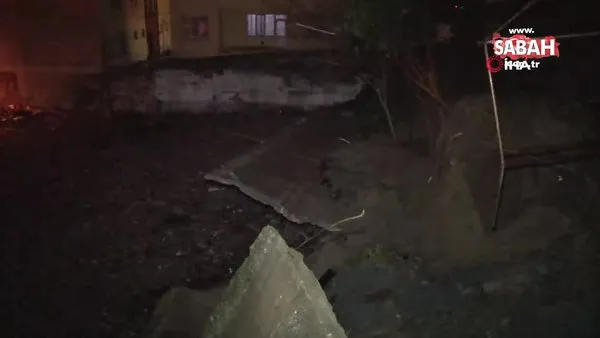 Küçükçekmece’de istinat duvarı çöktü, bir bina boşaltıldı | Video