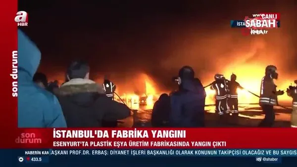 SON DAKİKA HABERİ: Esenyurt Kıraç'ta plastik fabrikasında korkutan yangın |  Video