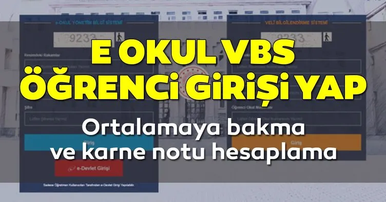 E Okul Vbs Ogrenci Ve Ogretmen Girisi Yap E Okul Veli Bilgilendirme Sistemi 2020 Giris Ile Devam