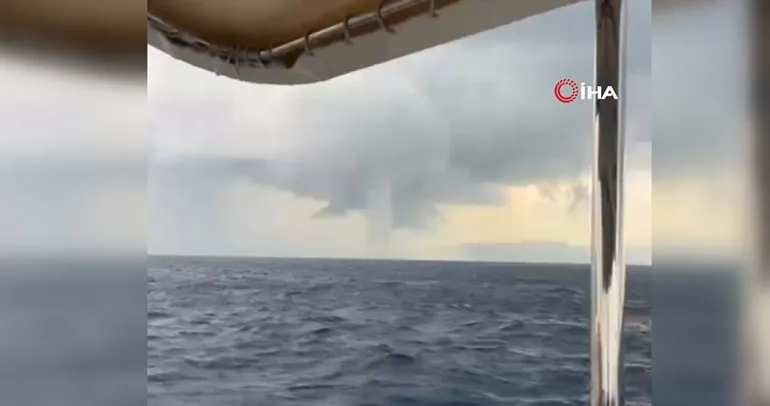 Bodrum açıklarında dev hortum çıktı